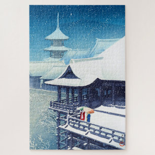 Quebra-cabeça ukiyoe - hasui - m07 - Primavera Snow -