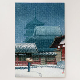 Quebra-cabeça ukiyoe - hasui - nº 31 templo Tennoji em Osaka -