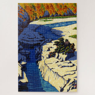 Quebra-cabeça ukiyoe hasui n24 ezame no rio Kiso