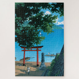 Quebra-cabeça ukiyoe - hasui - No.32 Chuzenji, Utagahama -