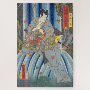 Quebra-cabeça ukiyoe - Toyokuni - No.21 Kazama Hachirō -