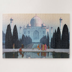 Quebra-cabeça ukiyoe - Yoshida - 03 - Taj Mahal in Morning Mist