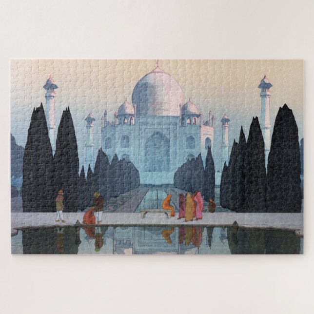 Quebra-cabeça ukiyoe - Yoshida - 03 - Taj Mahal in Morning Mist (Horizontal)