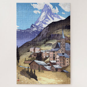 Quebra-cabeça ukiyoe - Yoshida - 04 - Matterhorn -