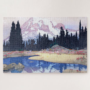 Quebra-cabeça ukiyoe - Yoshida - 07 - Monte Rainier -