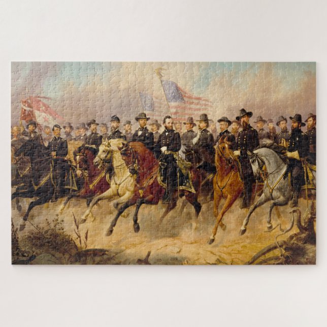 Quebra-cabeça Ulisses S Grant e seus generais Jigsen Quebra-cabe (Horizontal)