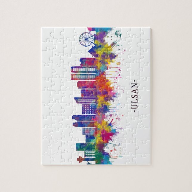 Quebra-cabeça Ulsan South Korea Skyline (Vertical)