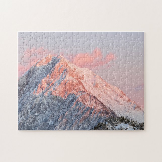 Quebra-cabeça Última luz solar na montanha Storžič, Eslovênia (Horizontal)