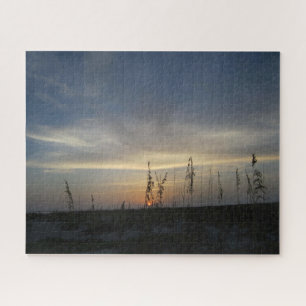 Quebra-cabeça Último pôr do sol leve na praia