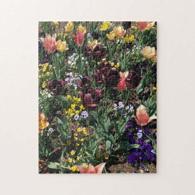 Quebra-cabeça Um adorável jardim de flores (Vertical)