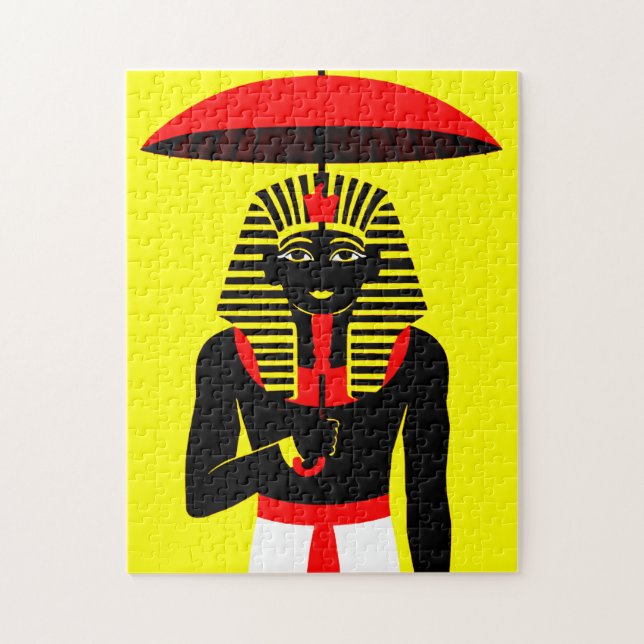 Quebra-cabeça Um antigo PharaohPuzzel negro egípcio (Vertical)