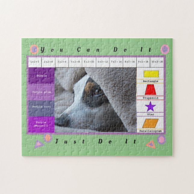 Quebra-cabeça Um Belo Cão Engraçado Educativo (Horizontal)