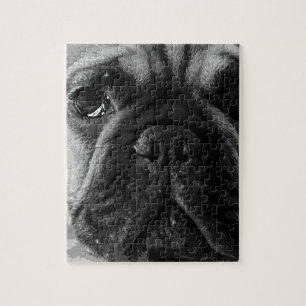 Quebra-cabeça Um buldogue francês preto e branco