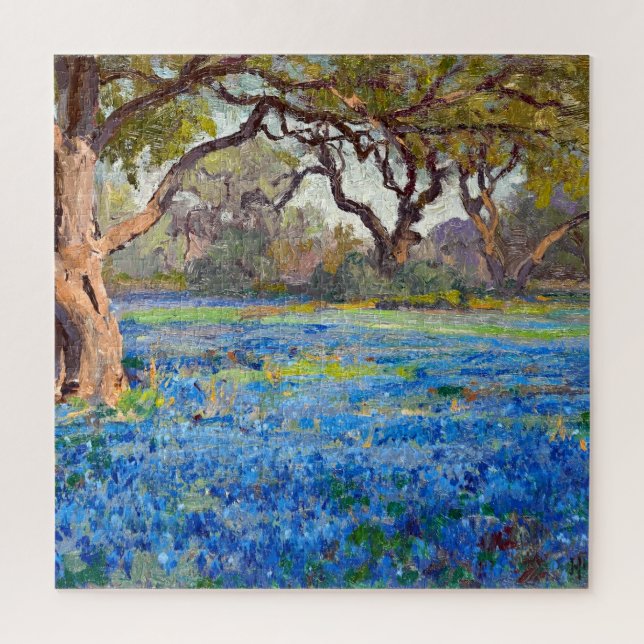 Quebra-cabeça Um Campo de Bluebonnets em Alamo Heights, 1919, (Vertical)
