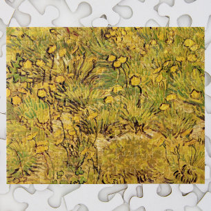 Quebra-cabeça Um Campo de Flores Amarelas por Vincent van Gogh