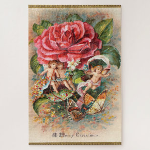 Quebra-cabeça Um cartão-postal vintage da era vitoriana de Natal