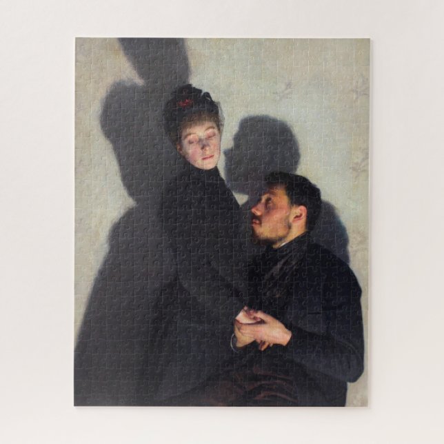 Quebra-cabeça Um Casal com Sombras Transpostas (por Emile Friant (Vertical)