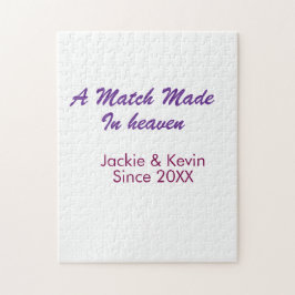 Quebra-cabeça Um casamento feito no céu roxo malva desde o ano n