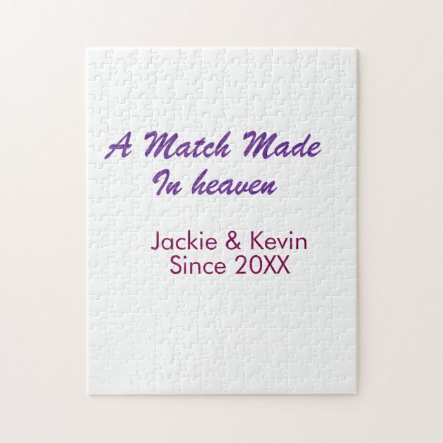 Quebra-cabeça Um casamento feito no céu roxo malva desde o ano n (Vertical)