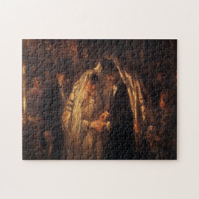 Quebra-cabeça Um casamento judaico por Jozef Israels - cerca de (Horizontal)