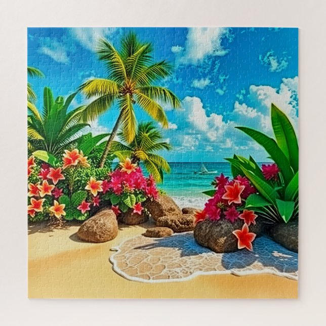 Quebra-cabeça Um cenário perfeito para praia (Vertical)