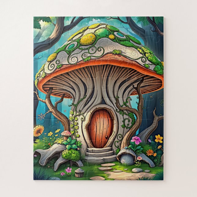 Quebra-cabeça Um cogumelo mágico para crianças (Vertical)