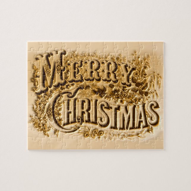 Quebra-cabeça Um Currier e Ives Feliz Natal (Horizontal)