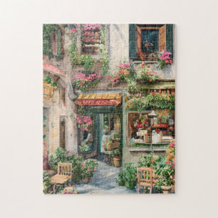 Quebra-cabeça Um Design de Ephemera, uma cena de rua italiana, s
