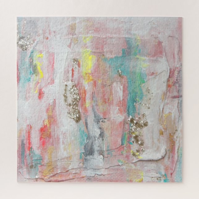 Quebra-cabeça Um dia fino - os meios mistos abstraem a pintura (Vertical)