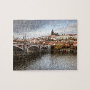 Quebra-cabeça Um dia tormentoso na foto da lembrança de Praga