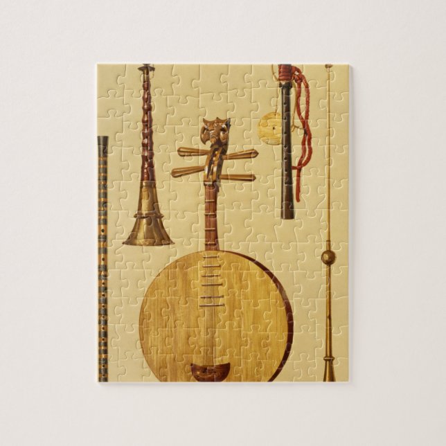 Quebra-cabeça Um dizi, um sona, um yueqin, chinês, um hich (Vertical)