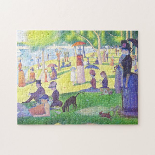 Quebra-cabeça Um domingo por Georges Seurat (Horizontal)
