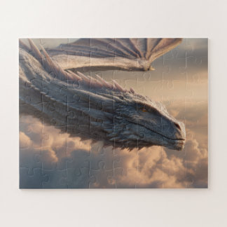 Quebra-cabeça Um dragão de fantasia encantador em uma paisagem m