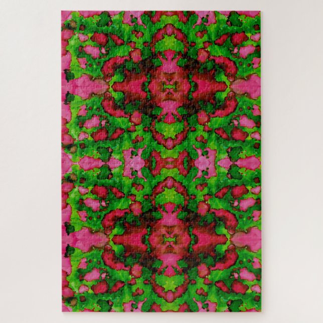 Quebra-cabeça Um estudo em rosa e verde (Vertical)