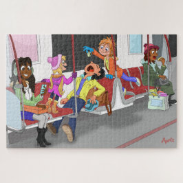 Quebra-cabeça Um garoto malvado no metrô