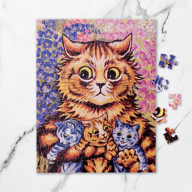 Quebra-cabeça Um Gato com Gatinhos Louis Wain (Criador carregado)