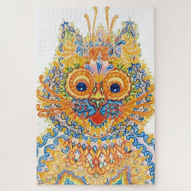 Quebra-cabeça Um Gato De Olhos Amplos, Louis Wain (Vertical)
