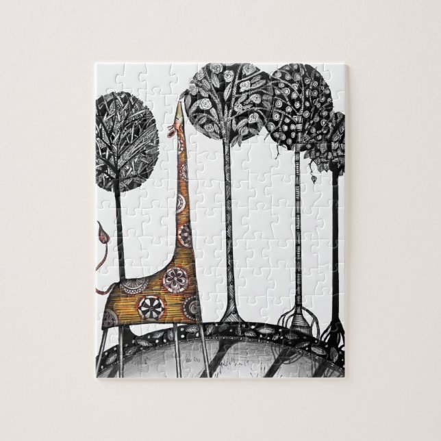 Quebra-cabeça Um girafa nomeado Kennett (Vertical)