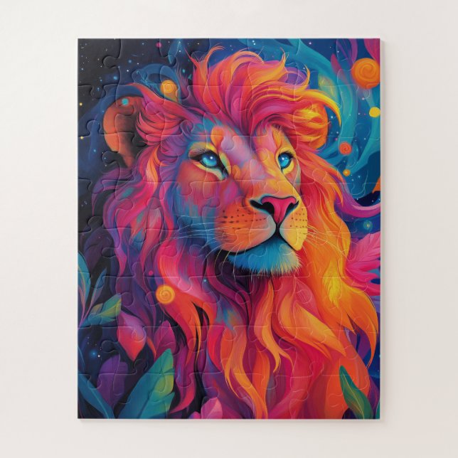 Quebra-cabeça Um grande leão (Vertical)