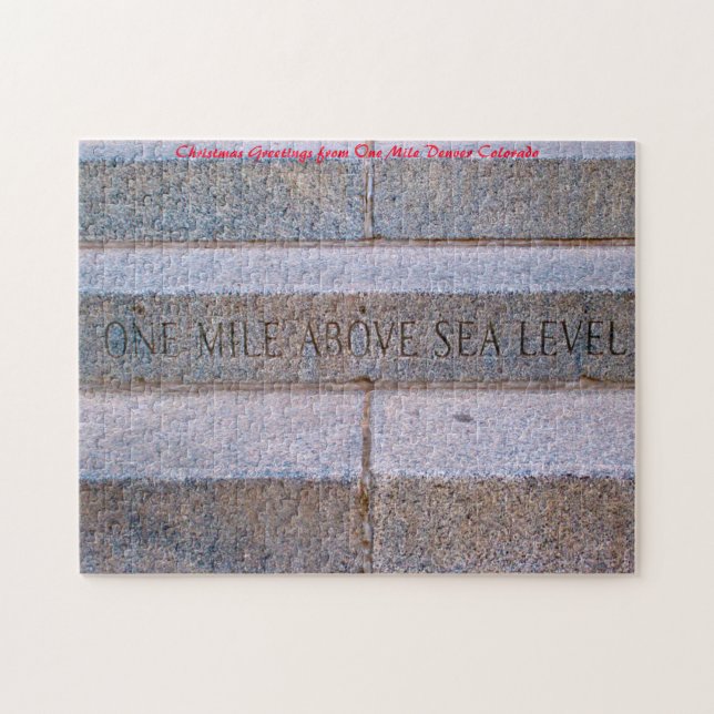 Quebra-cabeça Um Mile High Denver.Cartões de natal (Horizontal)
