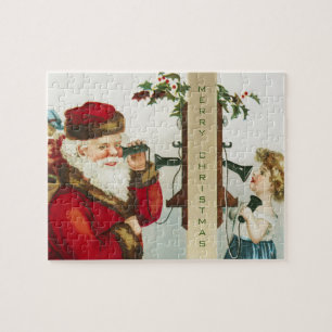 Quebra-cabeça Um Papai Noel de Natal Alegre por Ellen Clapsaddle