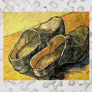 Quebra-cabeça Um Par de Tamancos de Couro por Vincent van Gogh