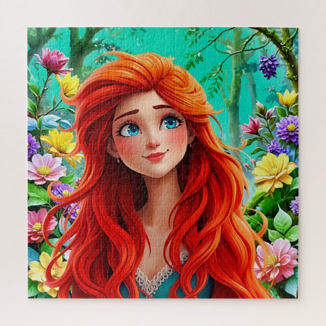 Quebra-cabeça Um personagem com cabelo vermelho vibrante (Vertical)