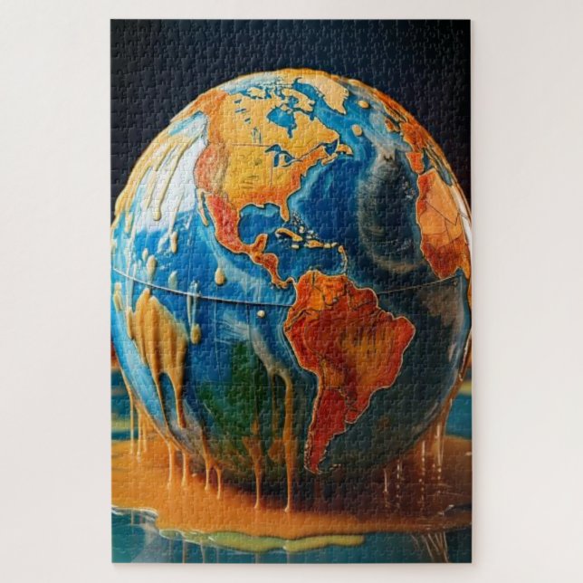 Quebra-cabeça Um Poderoso Retrato de uma Terra que Derrete (Vertical)