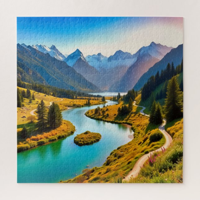 Quebra-cabeça Um pôr do sol espantoso na Nova Zelândia (Vertical)