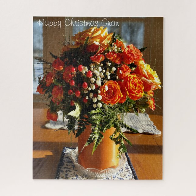 Quebra-cabeça Um presente de Natal para a minha avó. (Vertical)