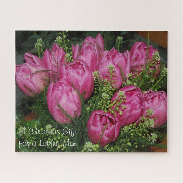 Quebra-cabeça Um presente de Natal para a minha Mãe. (Horizontal)