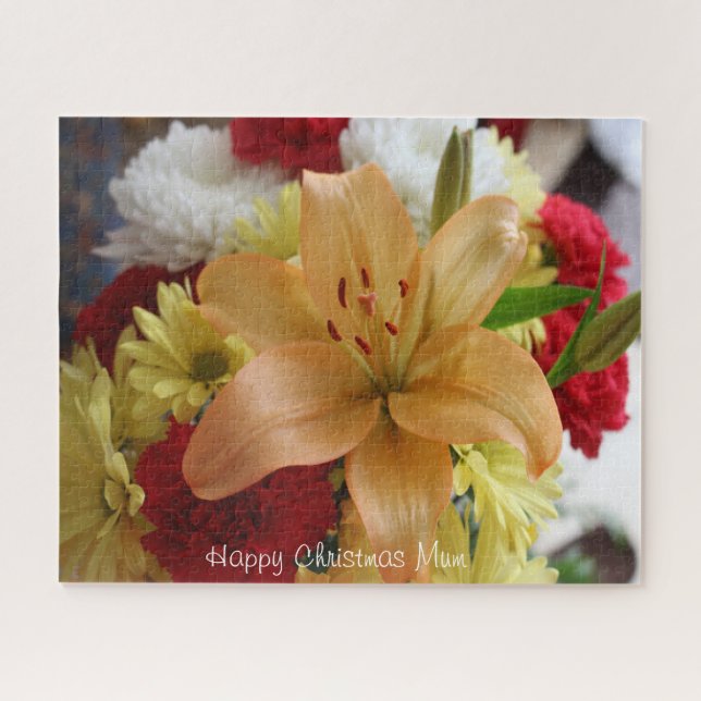 Quebra-cabeça Um presente de Natal para a minha Mãe. (Horizontal)