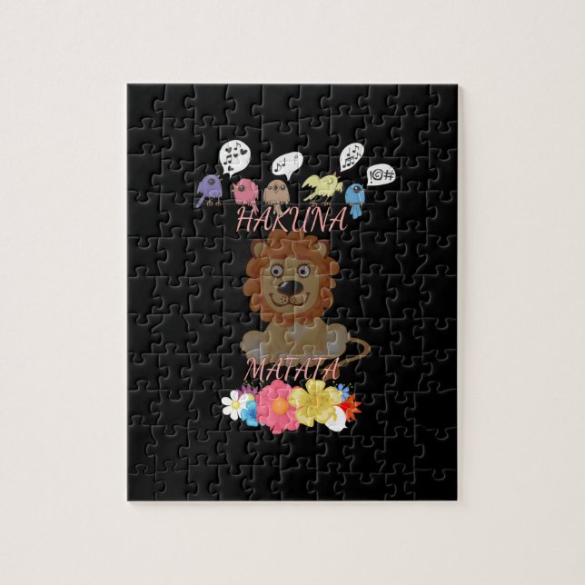 Quebra-cabeça Um Reino Pacífico: Um Momento Pacífico do Leão (Vertical)