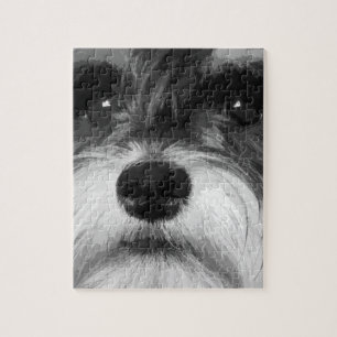 Quebra-cabeça Um Schnauzer diminuto preto e branco
